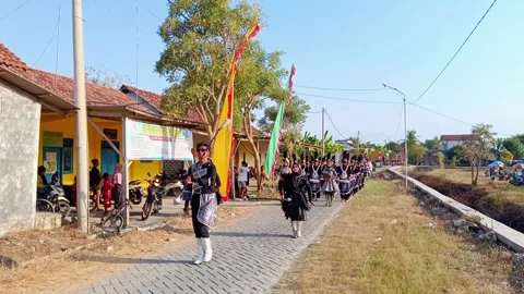 Drumband in carnival Stock Footage 283538463