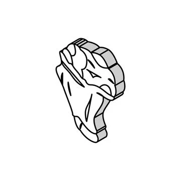 Drumette chicken isometric icon vector illustration Illustrazione stock