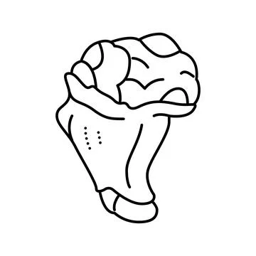 Drumette chicken line icon vector illustration 스톡 일러스트