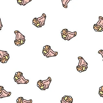 Drumette chicken vector seamless pattern Stock Illustration