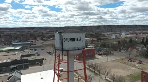 Drumhellar Water Tower Stock Footage 62284888