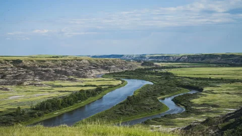 Drumheller - Orkney Lookout Stock Footage 142764670