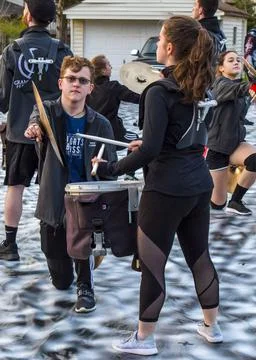 Drumline Performance Stock Photos