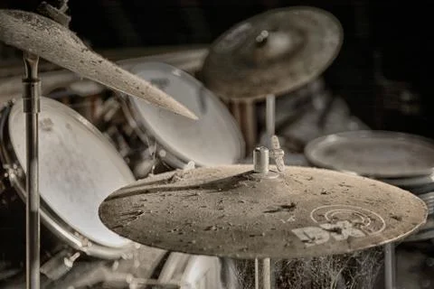 Drummer attic Foto stock