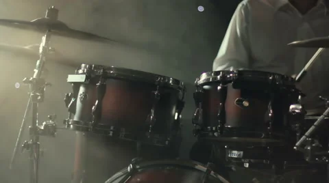 Drummer In Backlight Stock Footage 59864152