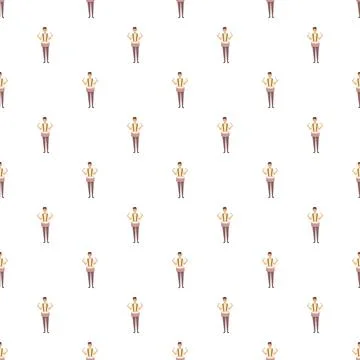 Drummer boy playing seamless pattern with rhythmic beat Stock Illustration