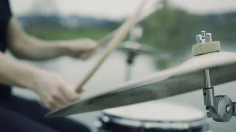 Drummer. Close up. Stock Footage 91021332