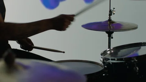 Drummer Colorful Stock Footage