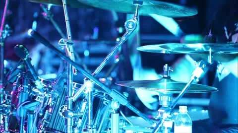 Drummer at a concert 2 库存影片 11893395