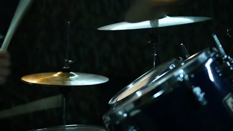 Drummer Drumming On Drums Stock Footage 107071551