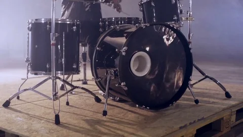 Drummer ending his part Stock Footage 75155625