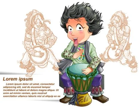 Drummer. Stock Illustration