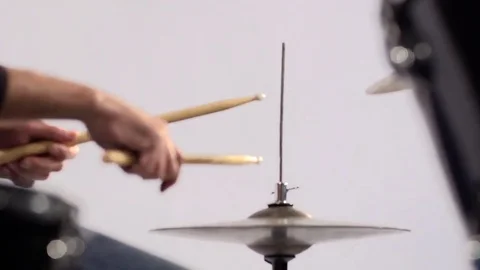 Drummer man perform with drum 2 Stock Footage 79550541