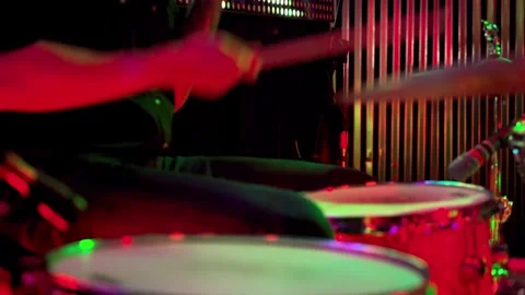 Drummer Man playing drums close up Brooklyn New York City 4k Stock Footage 274844407