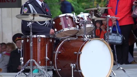 Drummer military. Video stock 75613151