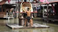 Drummer at Pattaya floating market. HD Footage