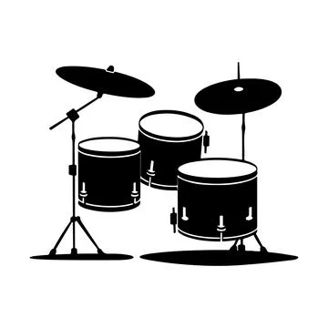 Drummer performing in front of audience blinder Stock Illustration