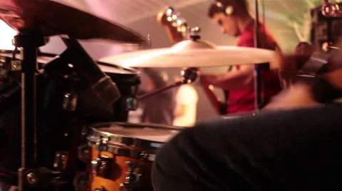 A drummer performing live. Stock Footage 54263382