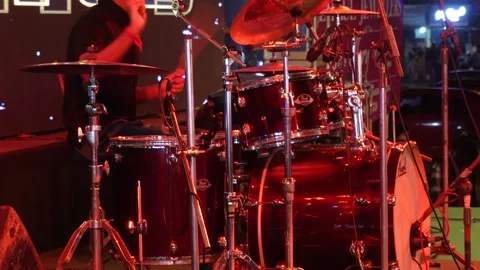 Drummer Performing Live Stock-Footage 328518912
