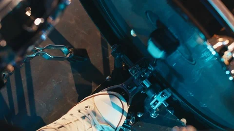 Drummer play with the pedal Stock Footage 117986022