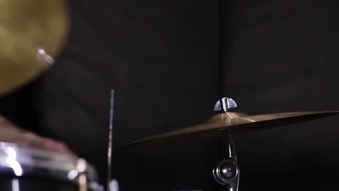 Drummer play in studio Stock Footage 85524487