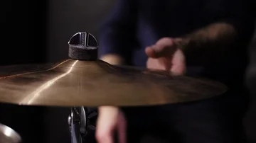 Drummer play in studio Stock Footage 85524499