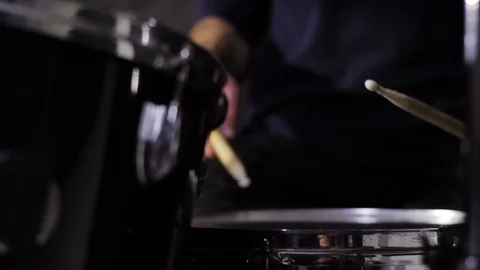 Drummer play in studio Stock Footage 85524733