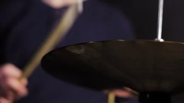 Drummer play in studio Stock Footage 85524805