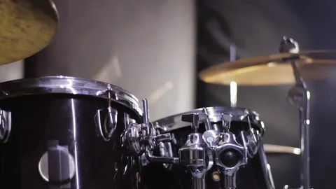 Drummer play in studio Stock Footage 85525024