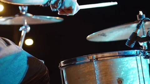 Drummer playing drum Stock Footage 79356952