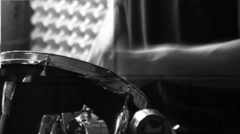 Drummer playing drums animated background Stock Footage 40075039