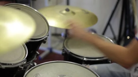 Drummer playing drums Stock Footage 52598060