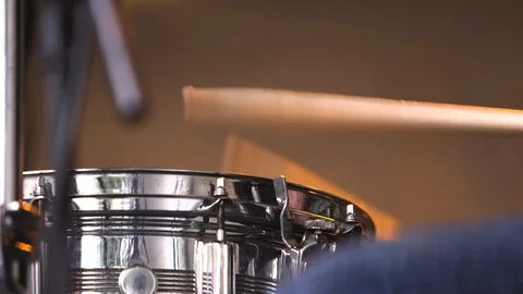 Drummer Playing Drums Stock Footage 128540147