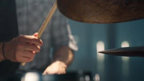Drummer Playing On The Drums Stock Footage 263891528