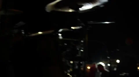 Drummer playing drums on stage Video stock 8766577