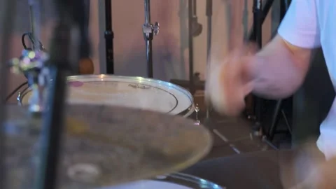  drummer playing at an event Stock Footage 264054554