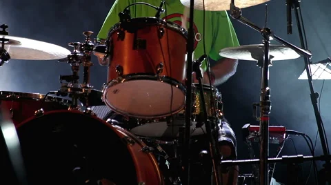 Drummer playing his instrument Video stock 56982633