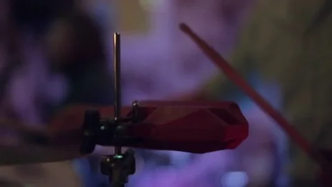 Drummer Playing a Jam Block Stock Footage 76875084