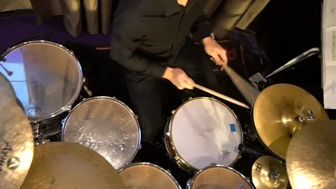 Drummer Playing Overhead Vídeos de archivo 88885163