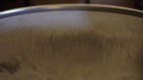 Drummer playing at a recording studio, close up Stock Footage 101583325