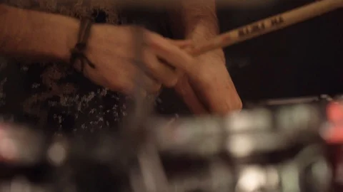 Drummer playing at a recording studio 動画素材 101576426