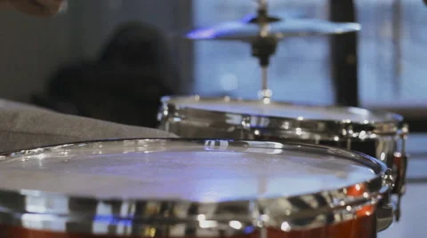 Drummer playing the rhythm on the drums Video stock 62315129