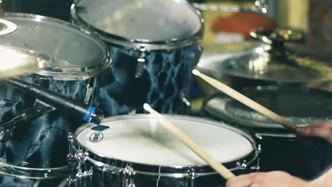 Drummer playing snare drum Video stock 247370491