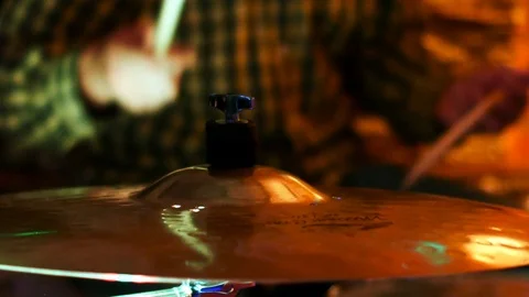 Drummer plays an average beat Video stock 112946394