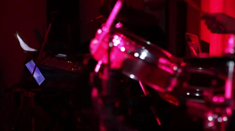 Drummer Plays the Drums v1 Stock Footage 61631682