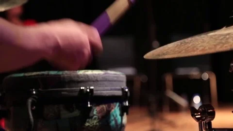 Drummer Plays Music Stock Footage 73740296