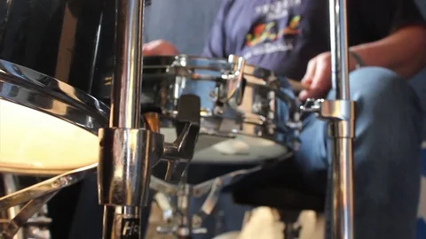 Drummer plays a pattern Stock Footage 102282406