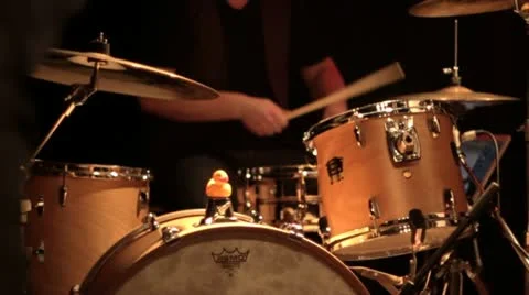 Drummer in slow motion Stock Footage 11335446