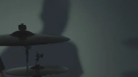 Drummer in Slow Motion-Shadow Log Stock Footage 54047426