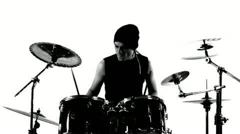 Drummer in a studio Video stock 20501125